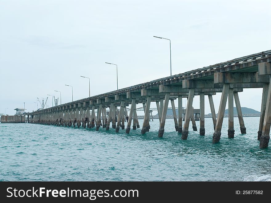 Construction of  bridge to jetty