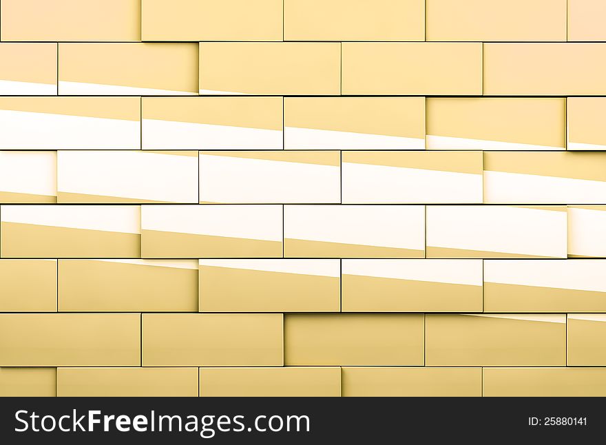 Abstract cubes background in yellow toned. Abstract cubes background in yellow toned