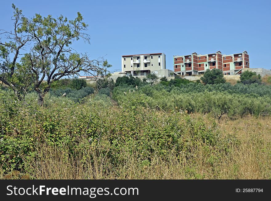 Hotel top mountain on the seaside in Greece Halkidiki. Hotel top mountain on the seaside in Greece Halkidiki