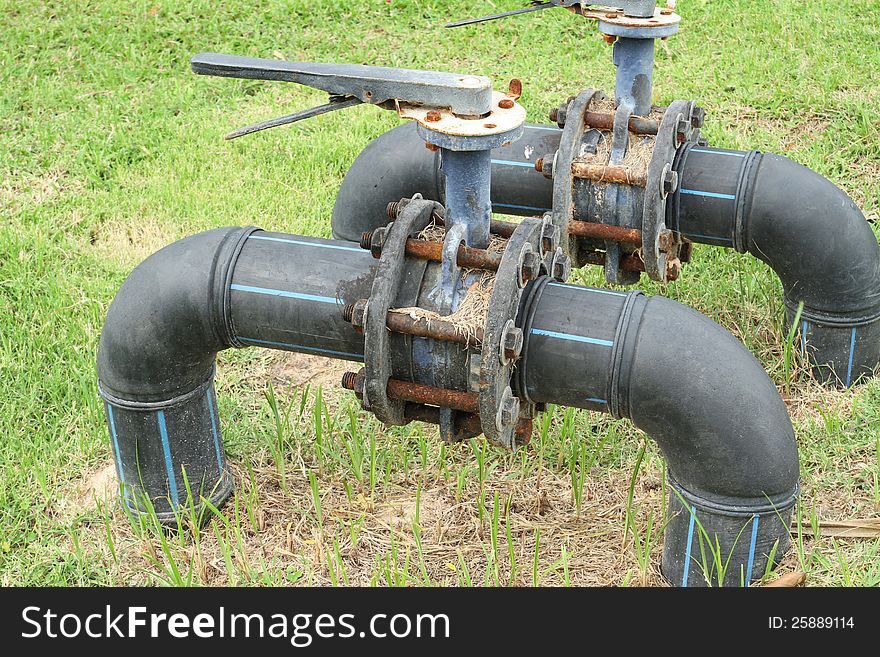 Industry water valve in the field