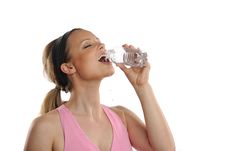 Young Woman Drinking Water Royalty Free Stock Images Young Woman Drinking Water Royalty Free Stock Images
