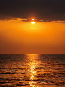 Gold Sunset Over The Sea Stock Image Gold Sunset Over The Sea Stock Image