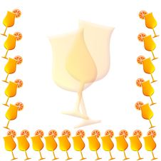 Orange Juice Border. Stock Images Orange Juice Border. Stock Images