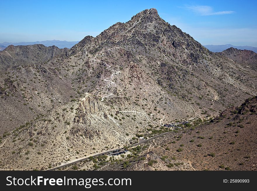 Popular hiking and recreation area in Phoenix, Arizona. Popular hiking and recreation area in Phoenix, Arizona