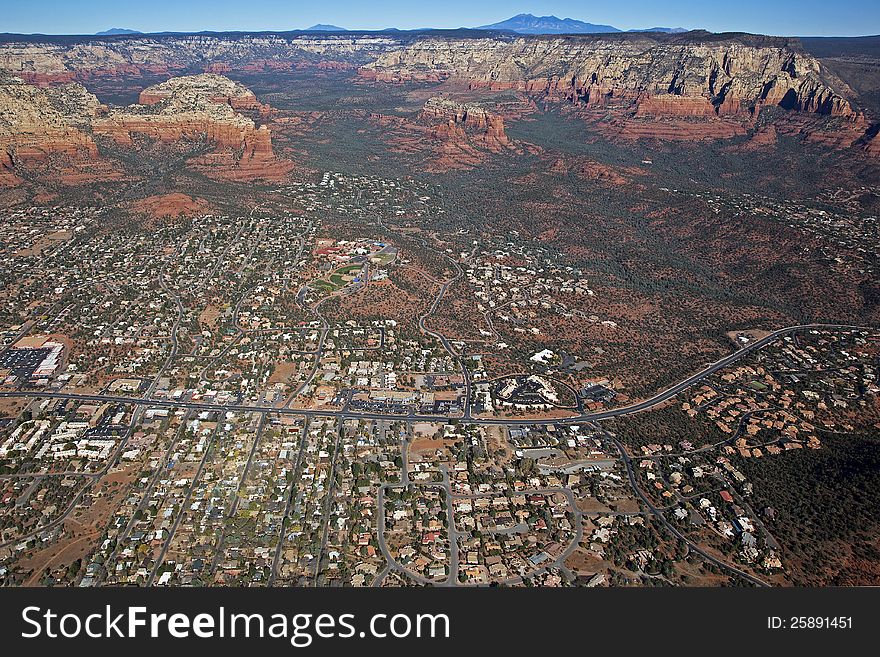 Sedona, Arizona and the main highway 89a. Sedona, Arizona and the main highway 89a