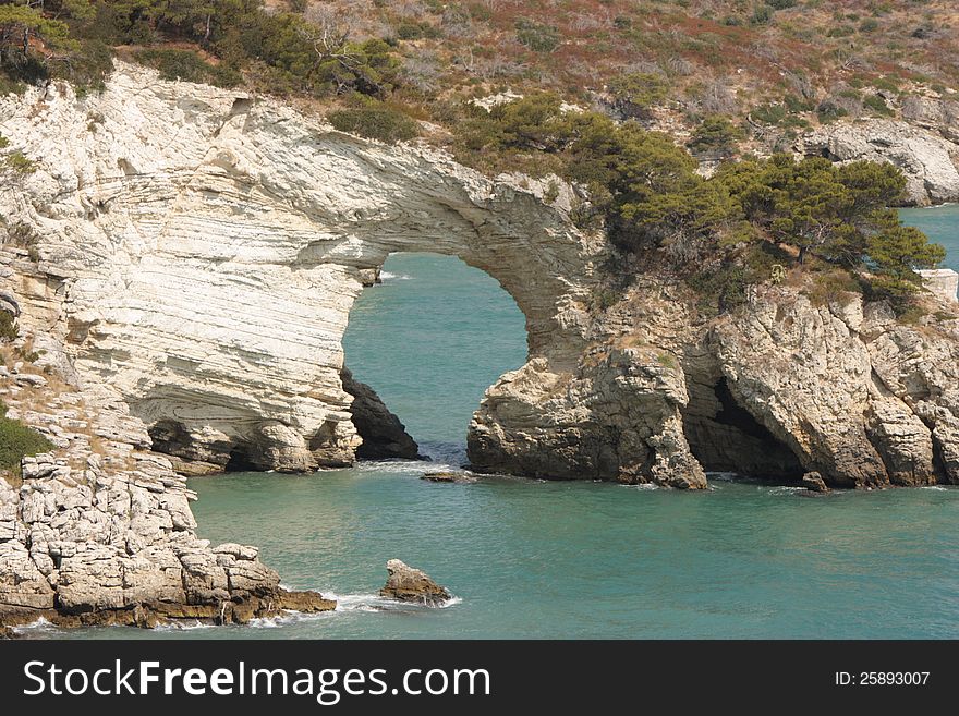 Gargano landscape coast in italy. Gargano landscape coast in italy