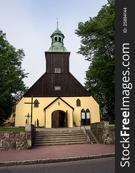 Catholic Church in maritime town Leba, Poland. Catholic Church in maritime town Leba, Poland.