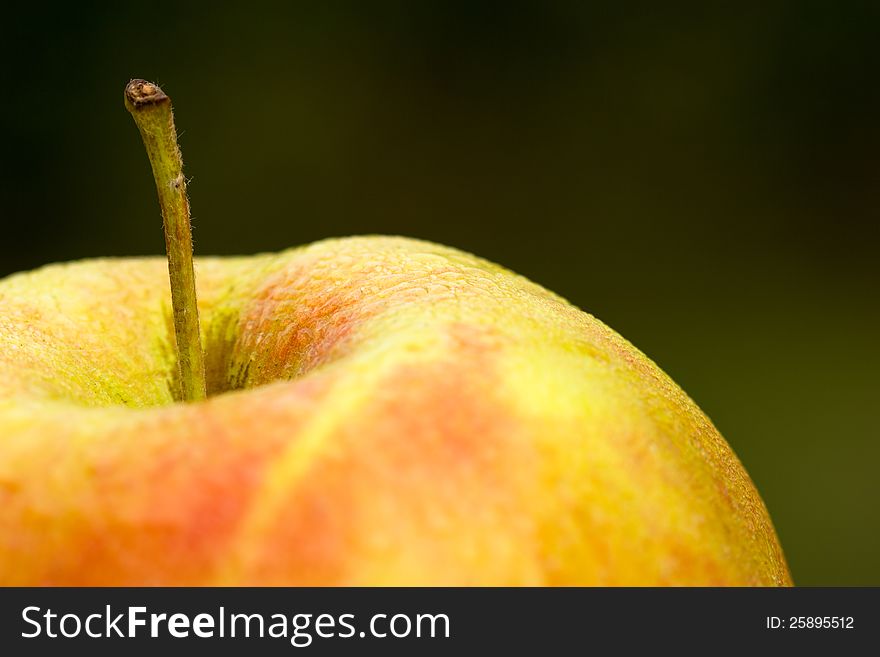 Drops of water indicate that the apple really fresh. Drops of water indicate that the apple really fresh