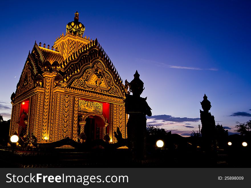 Silhouette of church at Pak Nam Pran,thailand. Silhouette of church at Pak Nam Pran,thailand