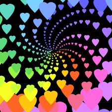 Rainbow Hearts Royalty Free Stock Photography Rainbow Hearts Royalty Free Stock Photography