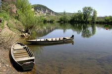 Rowing Boats Moored Royalty Free Stock Images Rowing Boats Moored Royalty Free Stock Images