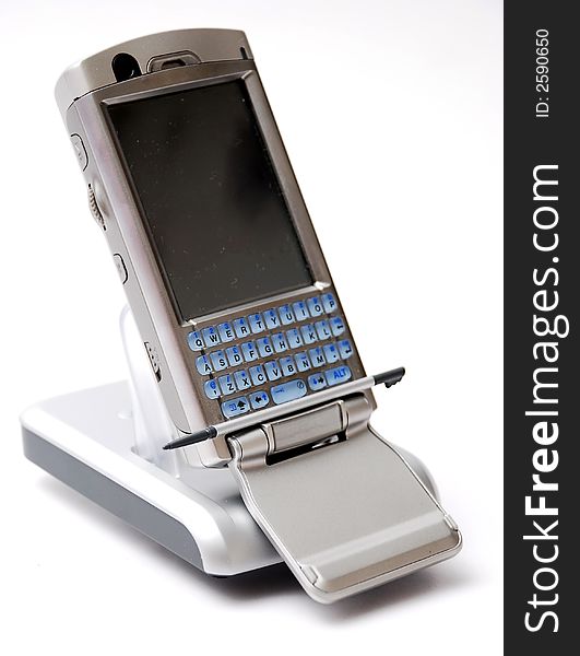 Silver pda image on the white background