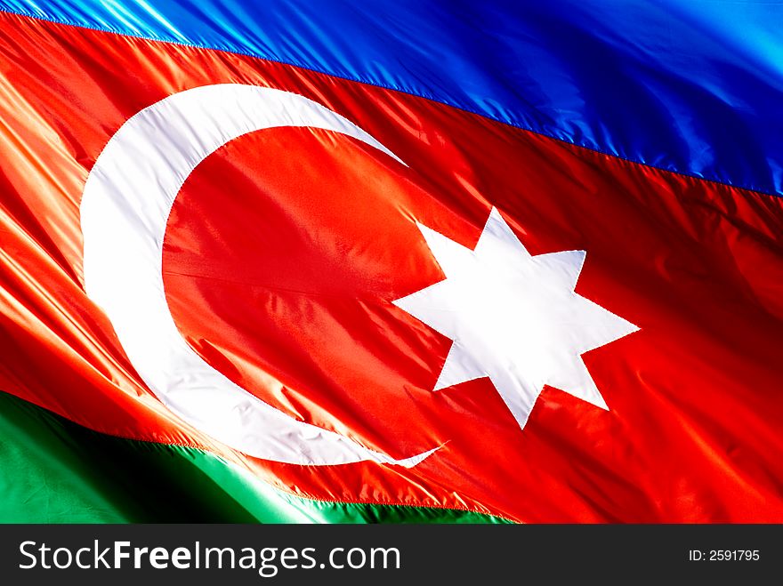 Flare Government flag of Azerbaijan republic. Flare Government flag of Azerbaijan republic