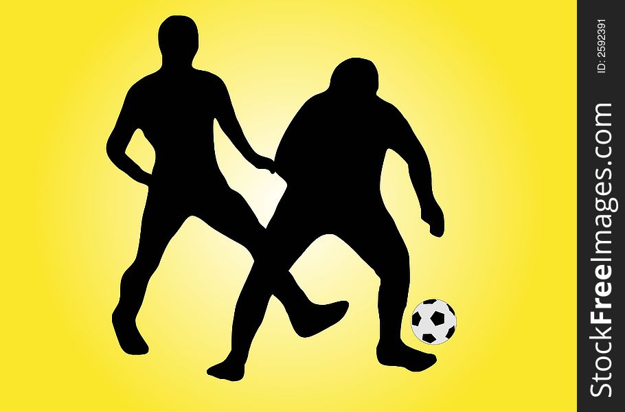 Illustration of two soccer players. Illustration of two soccer players