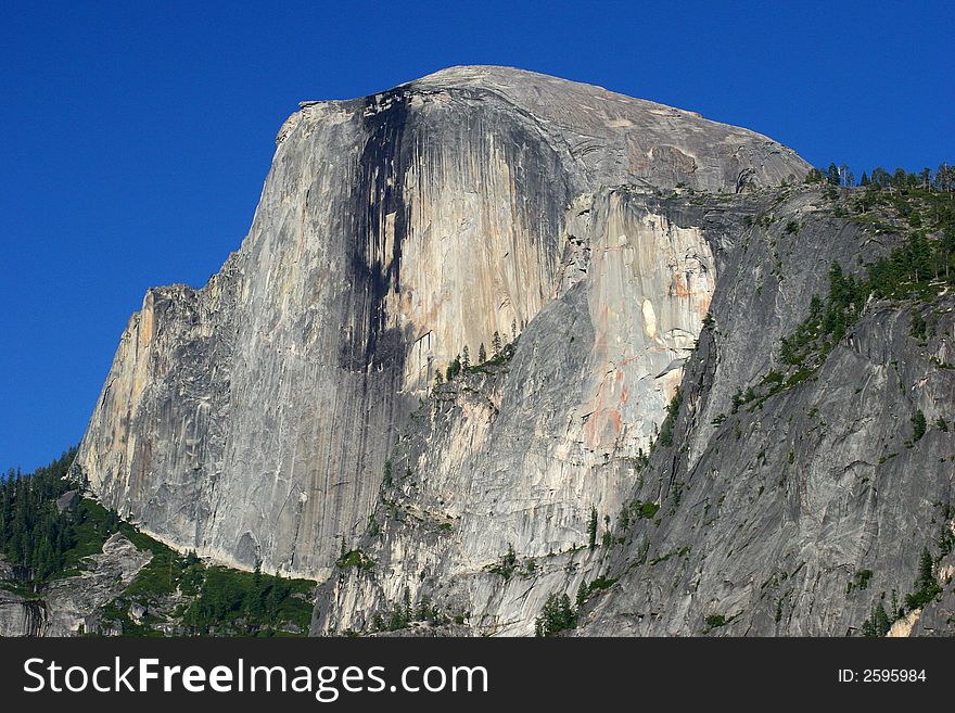 Face of Half Dome in Yosemite Valley of Yosemite National Park California