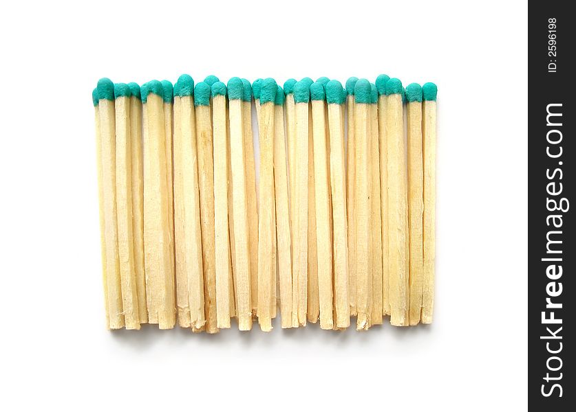 isolated matches with blue head