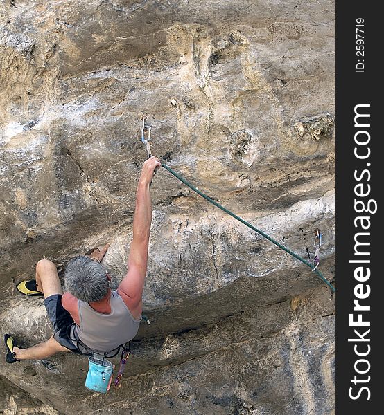 sport climbing limestone rock thailand