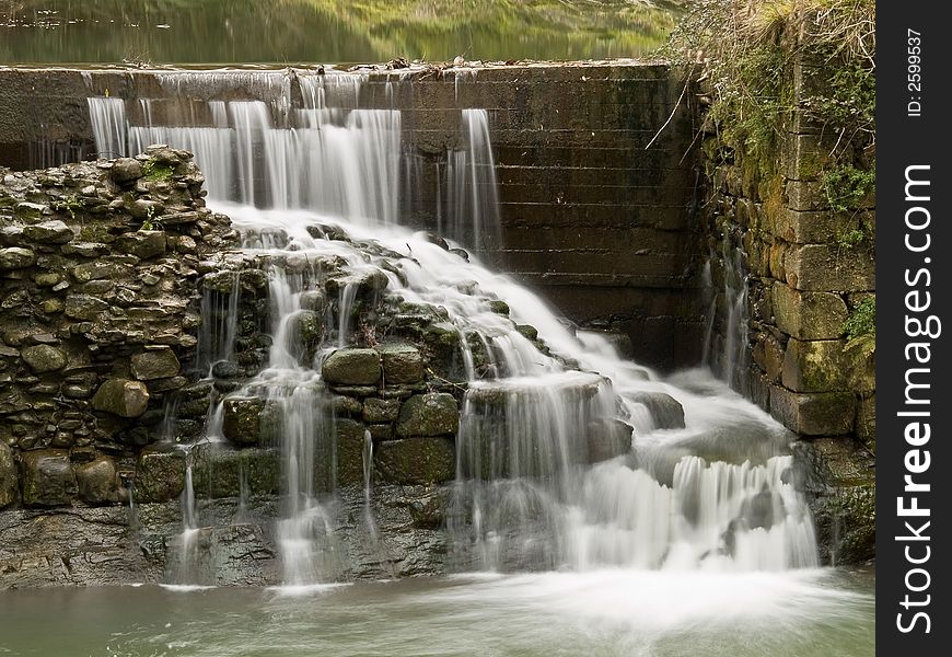 Small waterfall in the forest