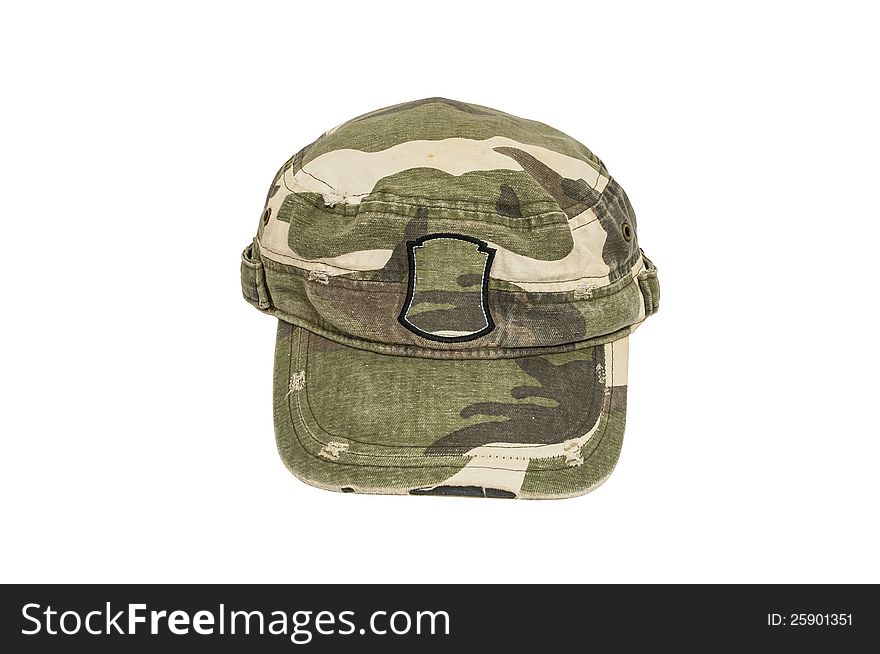 Military Cap isolated on white