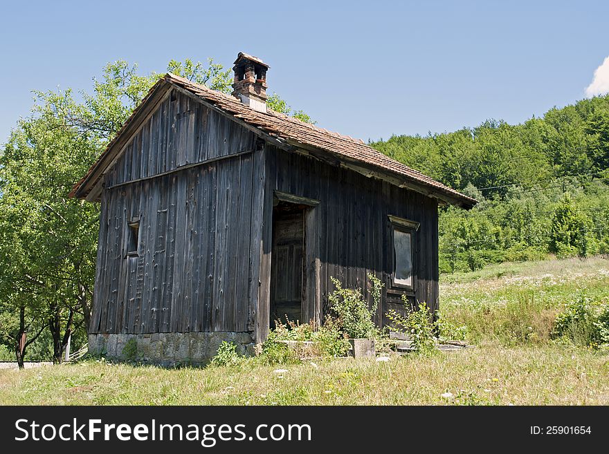 A small wooden house in Croatia