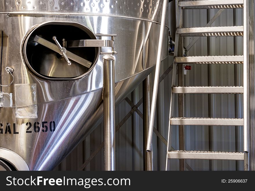 Empty and ready to fill with wine is this wine making vat. Empty and ready to fill with wine is this wine making vat