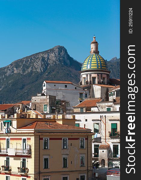 Landscape and the cathedral of vietri sul mare