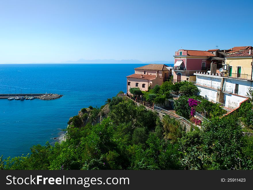 Houses on the hill for a panoramic agropoli