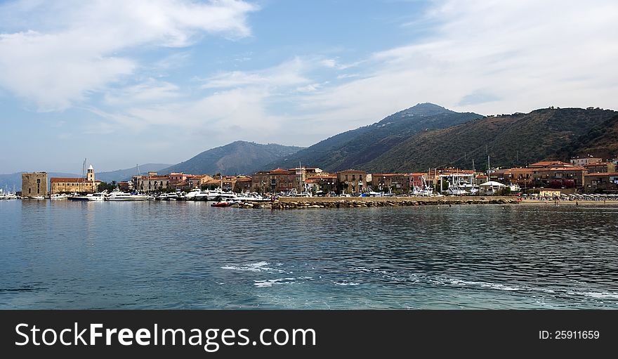 Panoramic views of the coast of Acciaroli