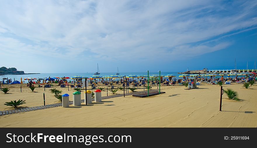 Panoramic views of the coast of Acciaroli