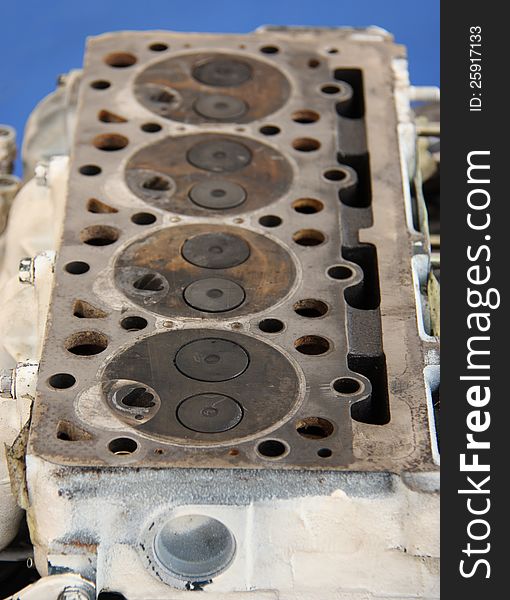 The Cylinder Head Top from a Petrol Engine. The Cylinder Head Top from a Petrol Engine.