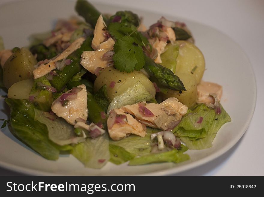 Salmon and Asparagus salad