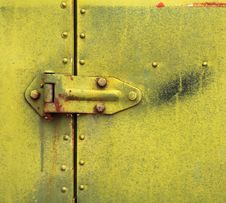 Hinge On Old Metal Door Royalty Free Stock Photos
