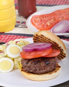 Grilled Burger Royalty Free Stock Photo Grilled Burger Royalty Free Stock Photo