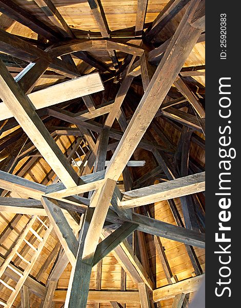 Wooden ceiling of the castle of Haut-Koeningsbourg