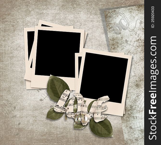 Vintage background with frame Polaroid for congratulations and invitations. Vintage background with frame Polaroid for congratulations and invitations