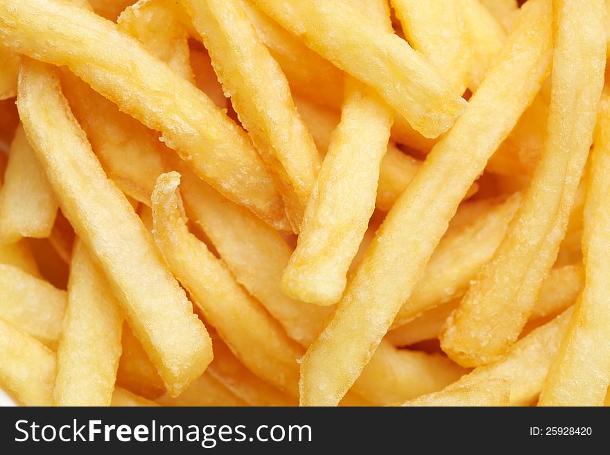 Close up of French fries. Close up of French fries