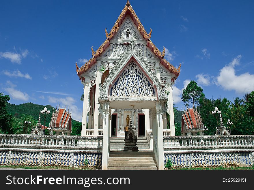 THE TEMPLE IN THE COUNTRYSIDE IN THAILAND. THE TEMPLE IN THE COUNTRYSIDE IN THAILAND