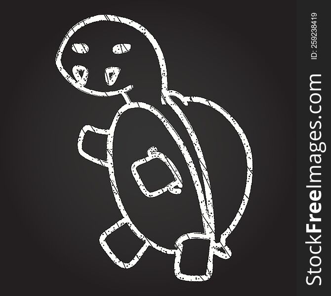 Tortoise Chalk Drawing