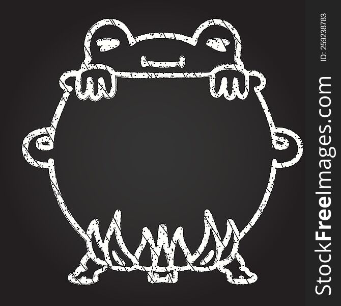Cauldron Toad Chalk Drawing