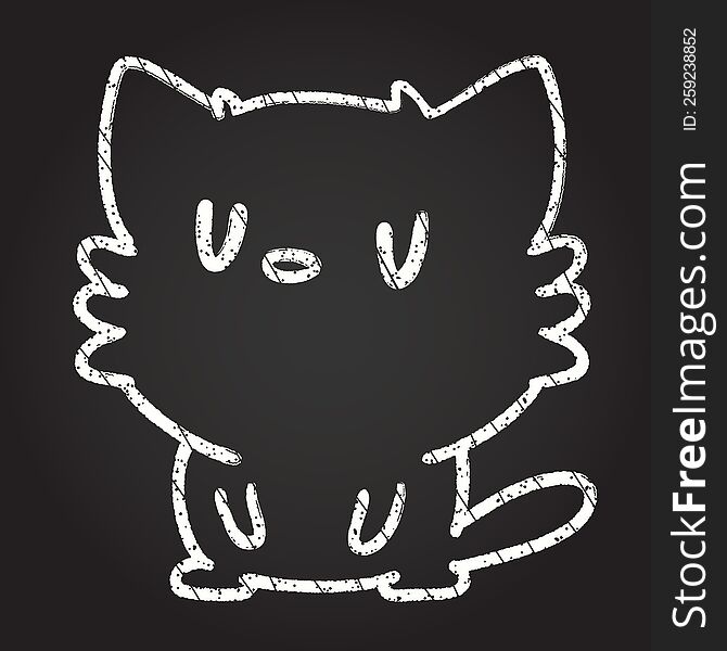 Cat Chalk Drawing