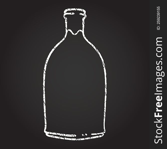 Milk Bottle Chalk Drawing