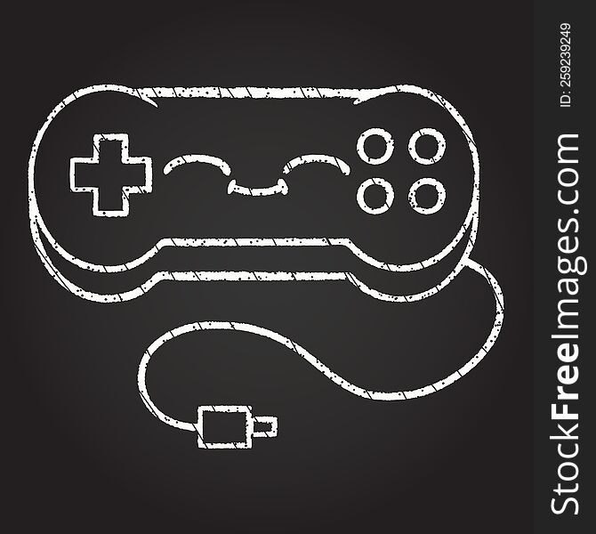 Game Controller Chalk Drawing