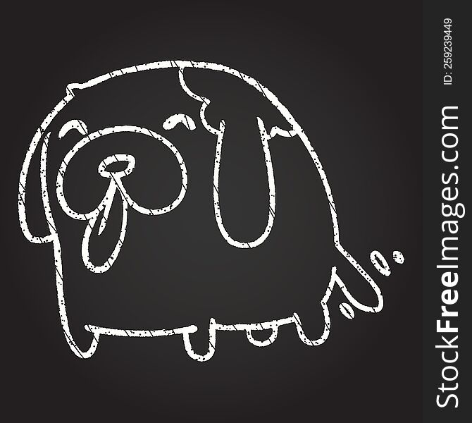 Dog Chalk Drawing