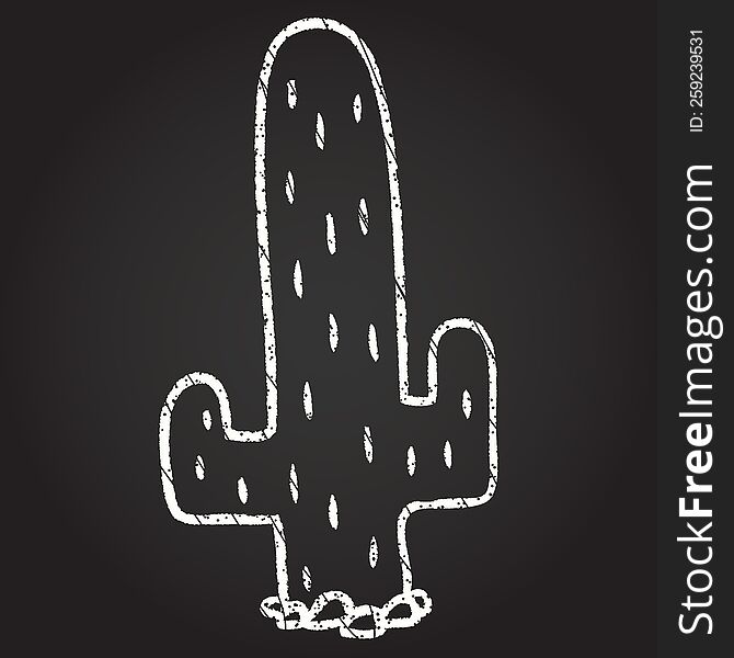 Cactus Chalk Drawing