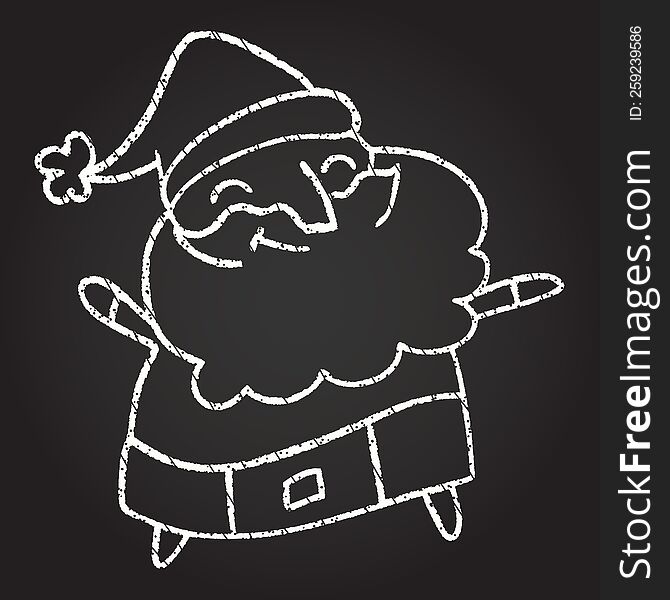 Santa Claus Chalk Drawing