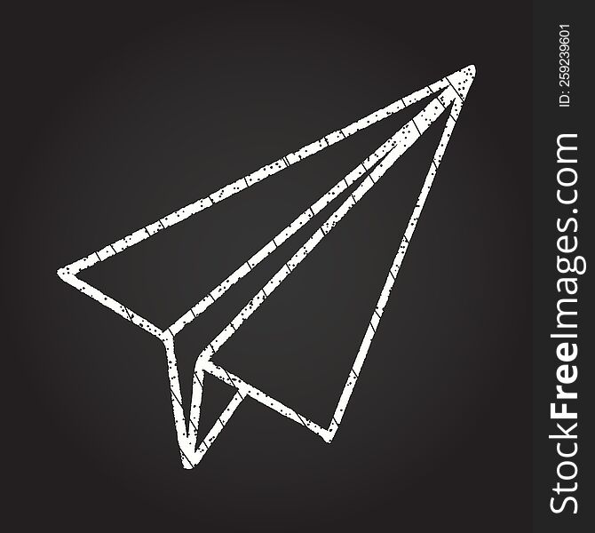 Paper Airplane Chalk Drawing