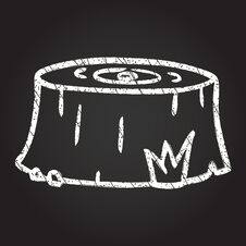 Free Tree Stump Chalk Drawing Royalty Free Stock Image - 259245916
