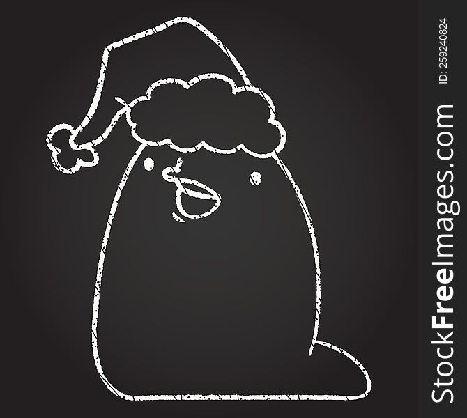 Christmas Slug Chalk Drawing