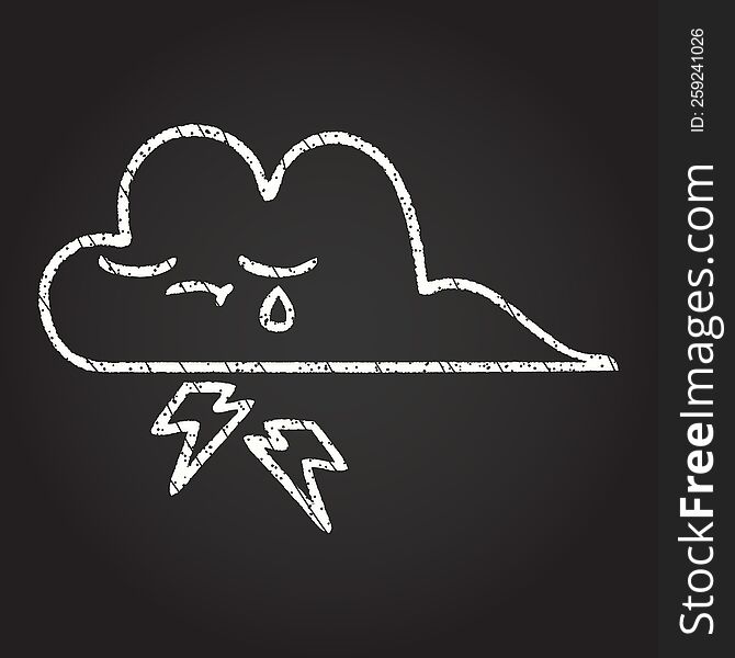 Stormcloud Chalk Drawing