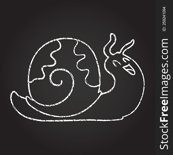 Snail Chalk Drawing